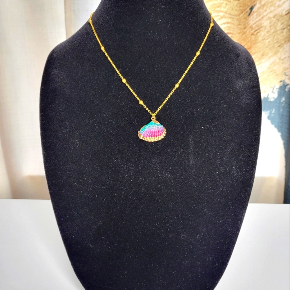 Colorful Shell pendant Necklace - Picture 1 of 4